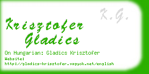 krisztofer gladics business card